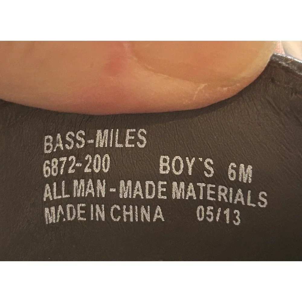 GH Bass & Co Miles‎ 6862-200 Brown Leather Kids Slip On Loafers Sz 6m